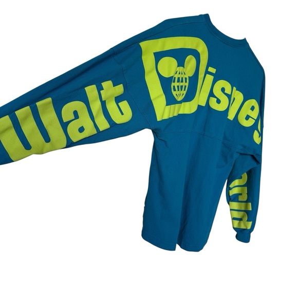 Disney Parks Walt Disney World Spirit Jersey Blue Neon Green Unisex XS Casual - Picture 5 of 8